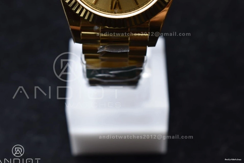 VR3255 658 Gold Day Dial YG On Stretchable Date Weight) Best 1:1 President (Gain ARF 40 228238 Edition Bracelet Roman 0513